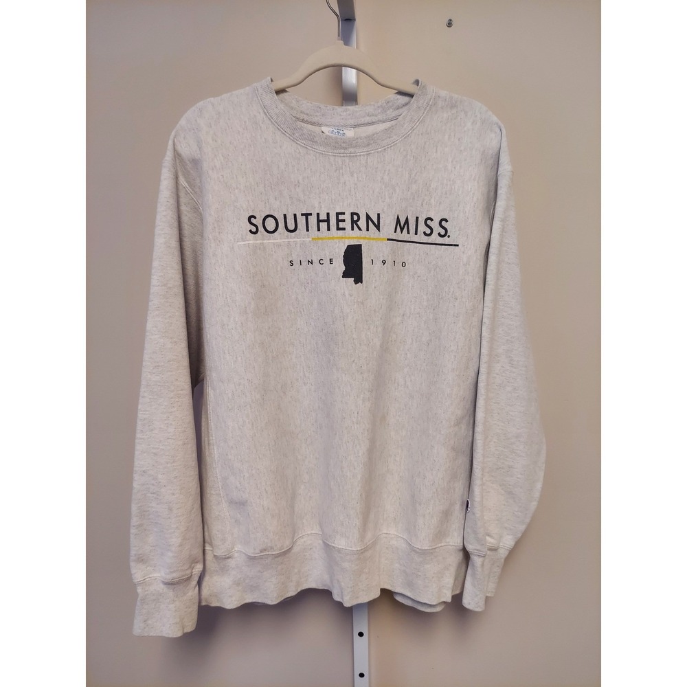 Champion Reverse Weave Southern Miss Sweatshirt Mens Large Gray 90s Gorpcore